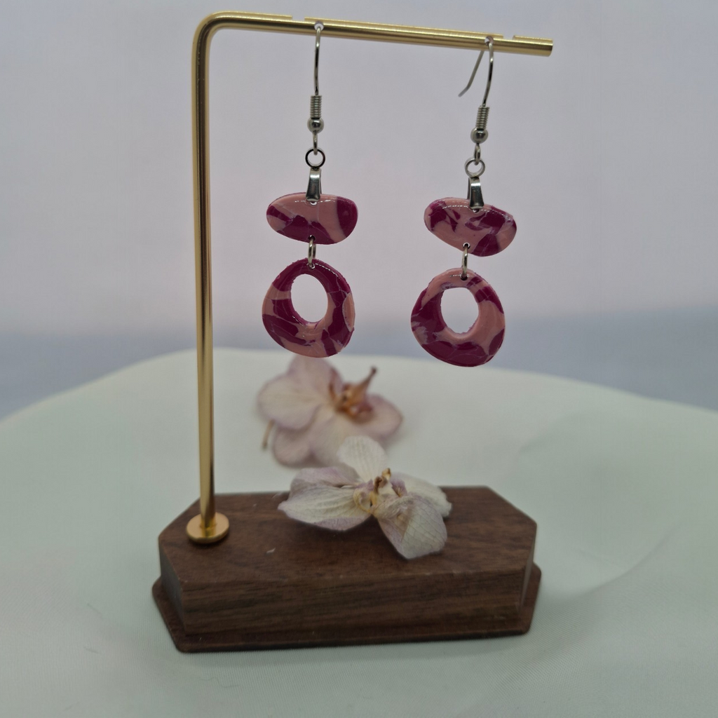 Pendientes Arcilla Rosa