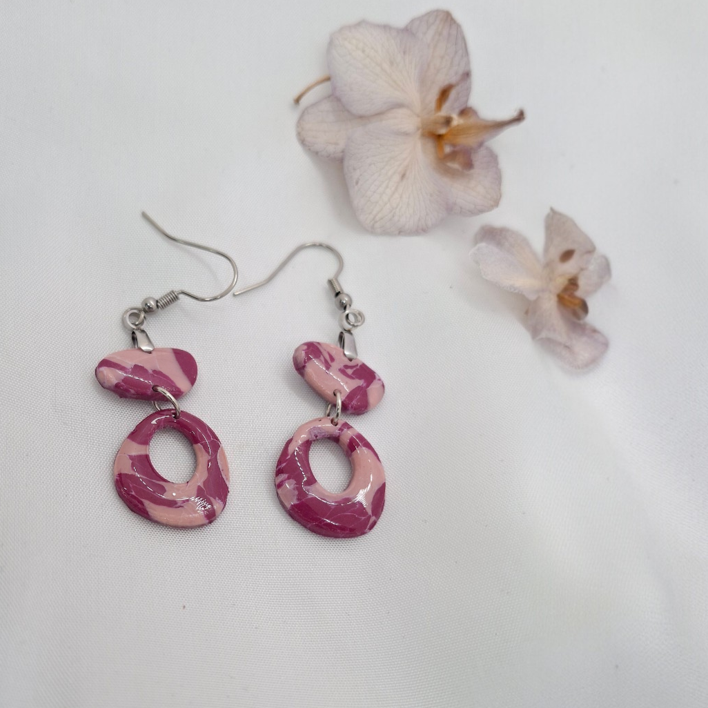 Pendientes Arcilla Rosa