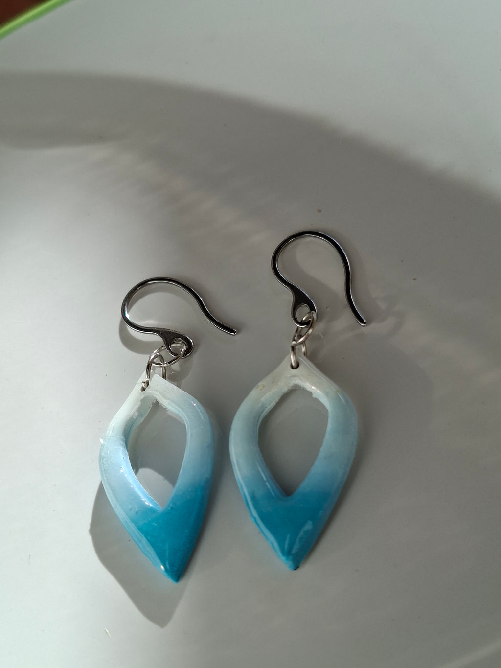 Pendiente Hoja azul