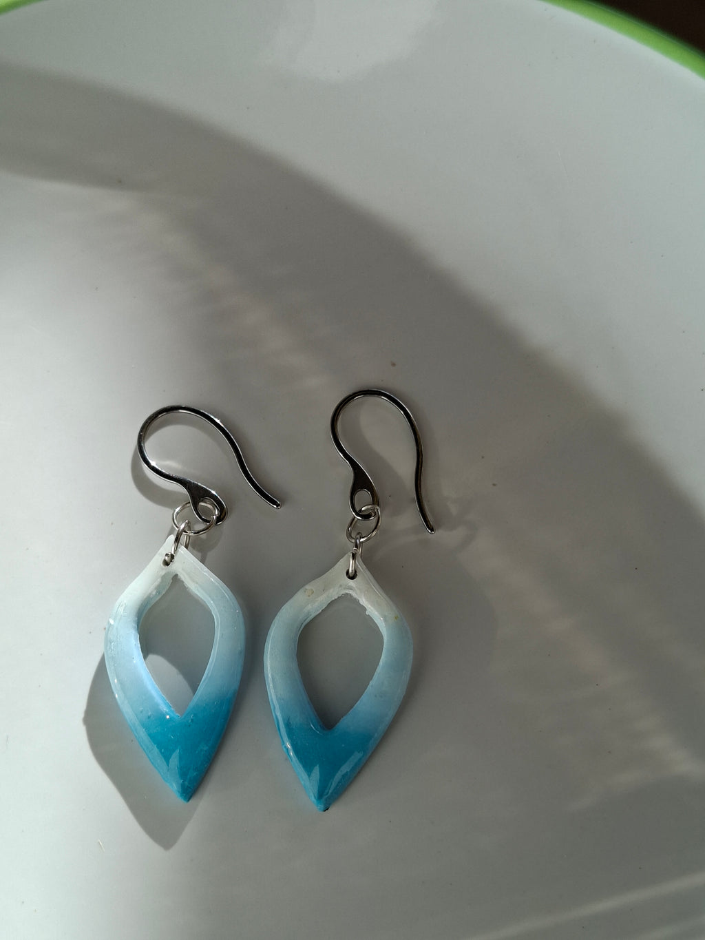 Pendiente Hoja azul