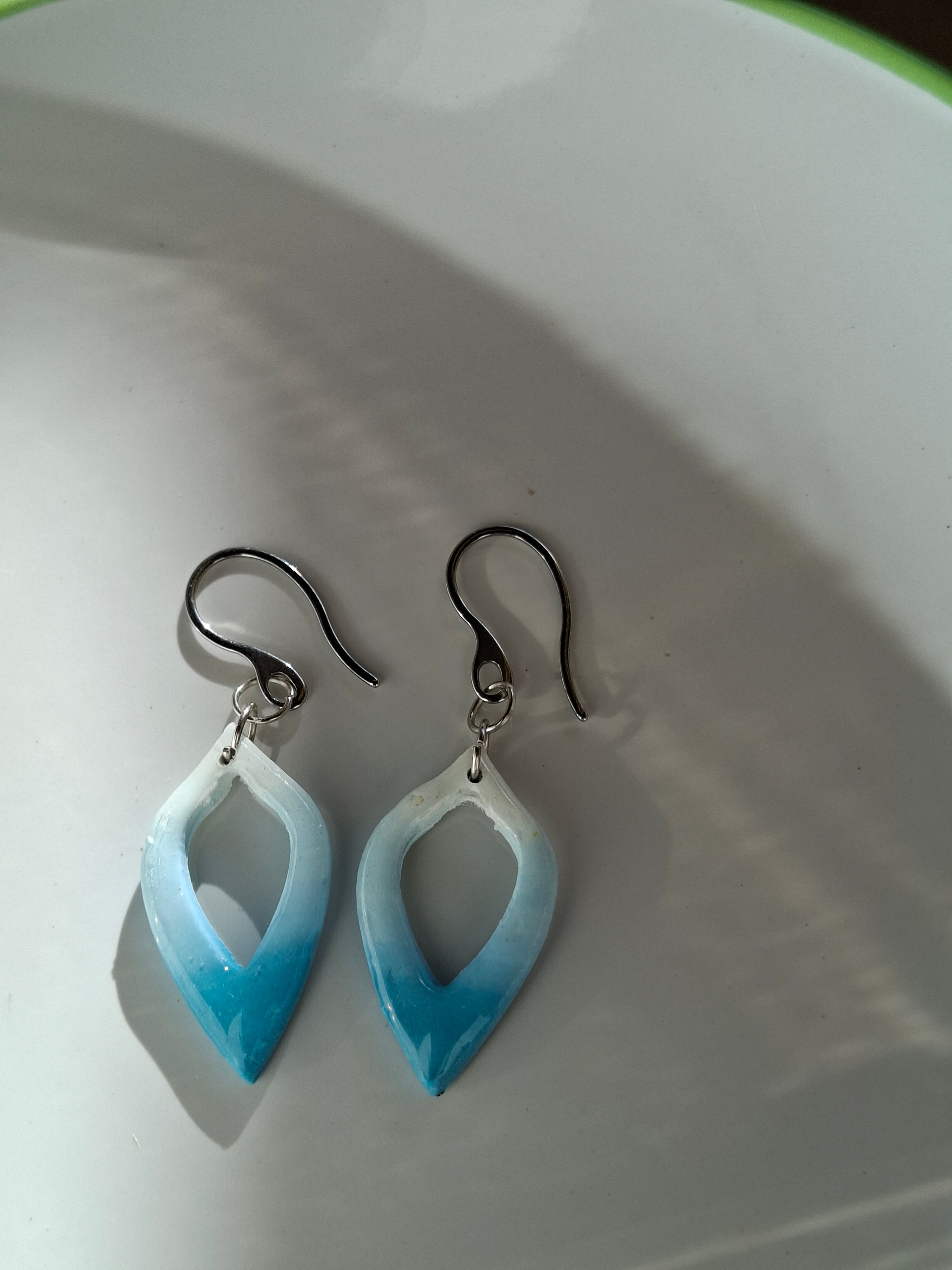 Pendiente Hoja azul